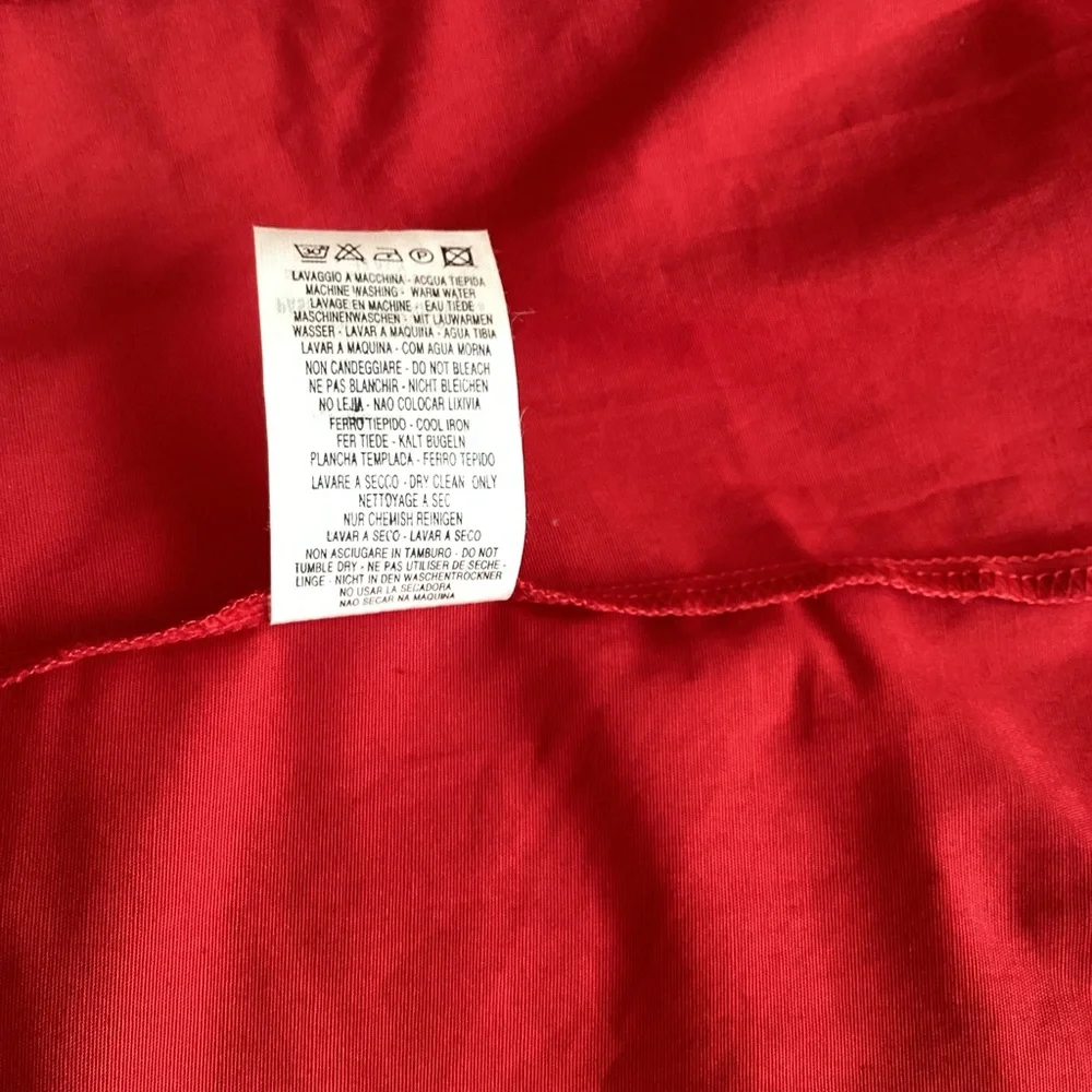 Nara Camicie Red Floral Embroidery Button Down Long Sleeves Shirt SZ 4 - Picture 9 of 11